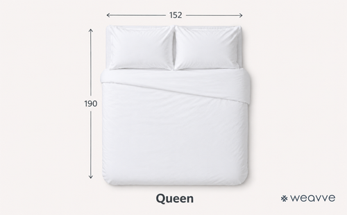 close-up the queen bed dimensions 152 × 190 cm