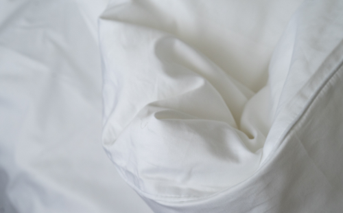 close up a white duvet cover in king size