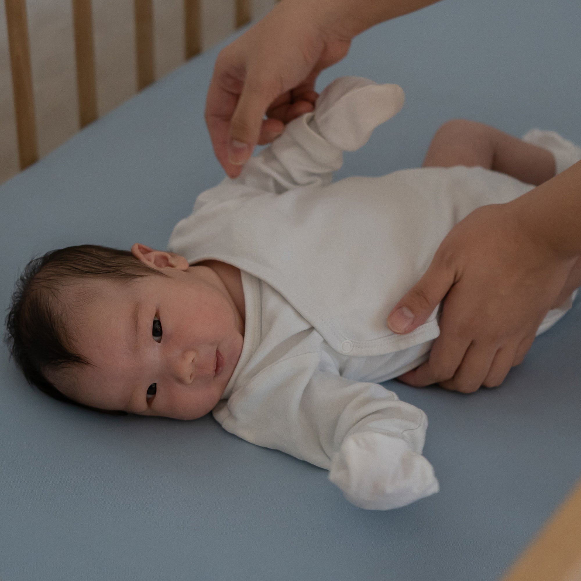 Cot Sheet - Hush Blue