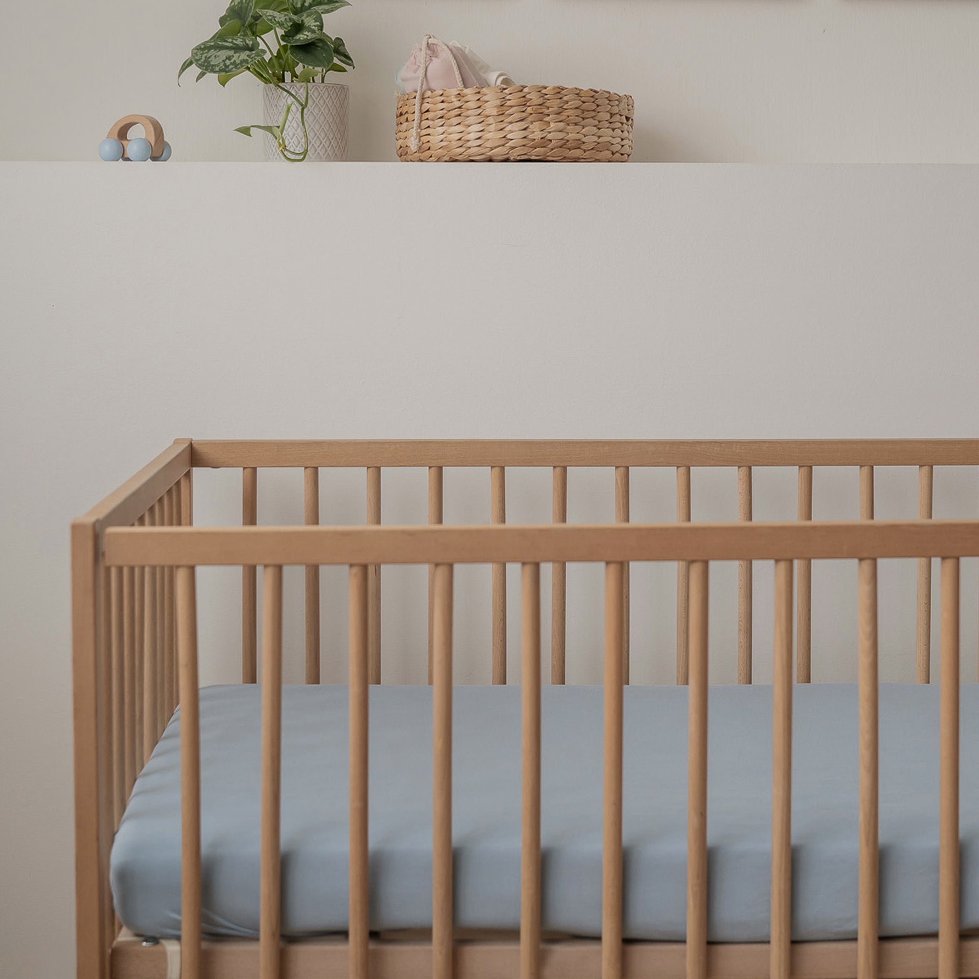 Cot Sheet - Hush Blue