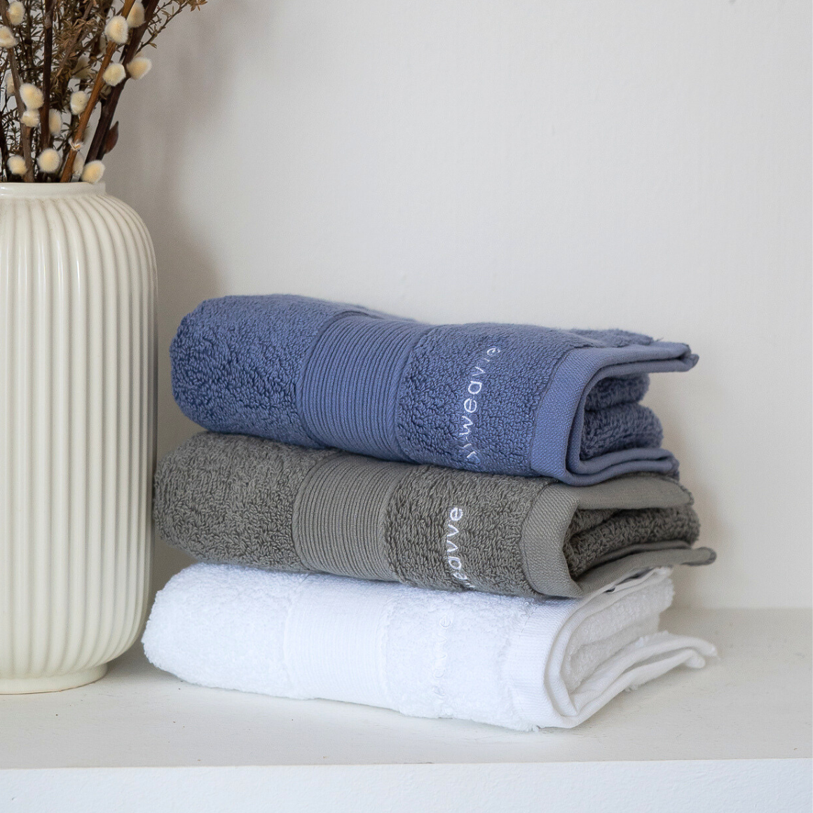 Blue and discount grey hand towels