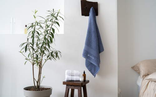 A towel hanging on a hook