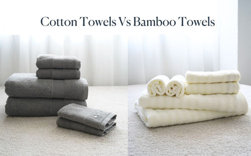 bamboo vs cotton towels side by side