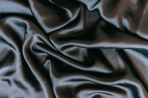 Luxurious silk fabric close up