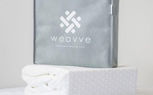 close-up mattress protector package