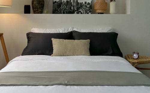 how to use flat sheet as decor piece