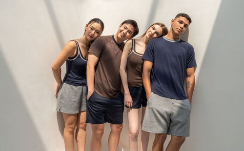 loungewear collection by weavve home and olive basics