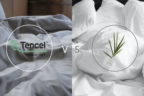 TENCEL™ Vs Bamboo fabrics placed side by side