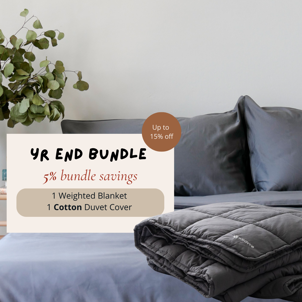 [YR END SPECIAL] - Weighted Blanket + Cotton Duvet Cover