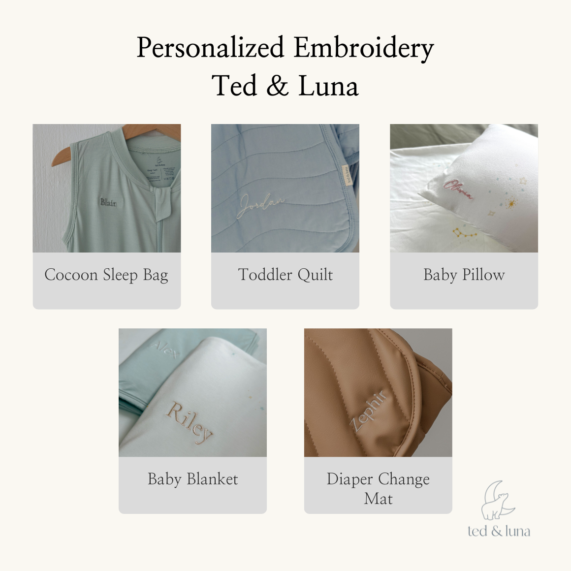 Personalised Embroidery Add-on (Ted &amp; Luna)