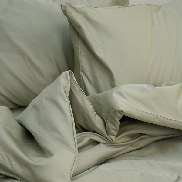Cotton Fitted Sheet Set in the new Willow colours