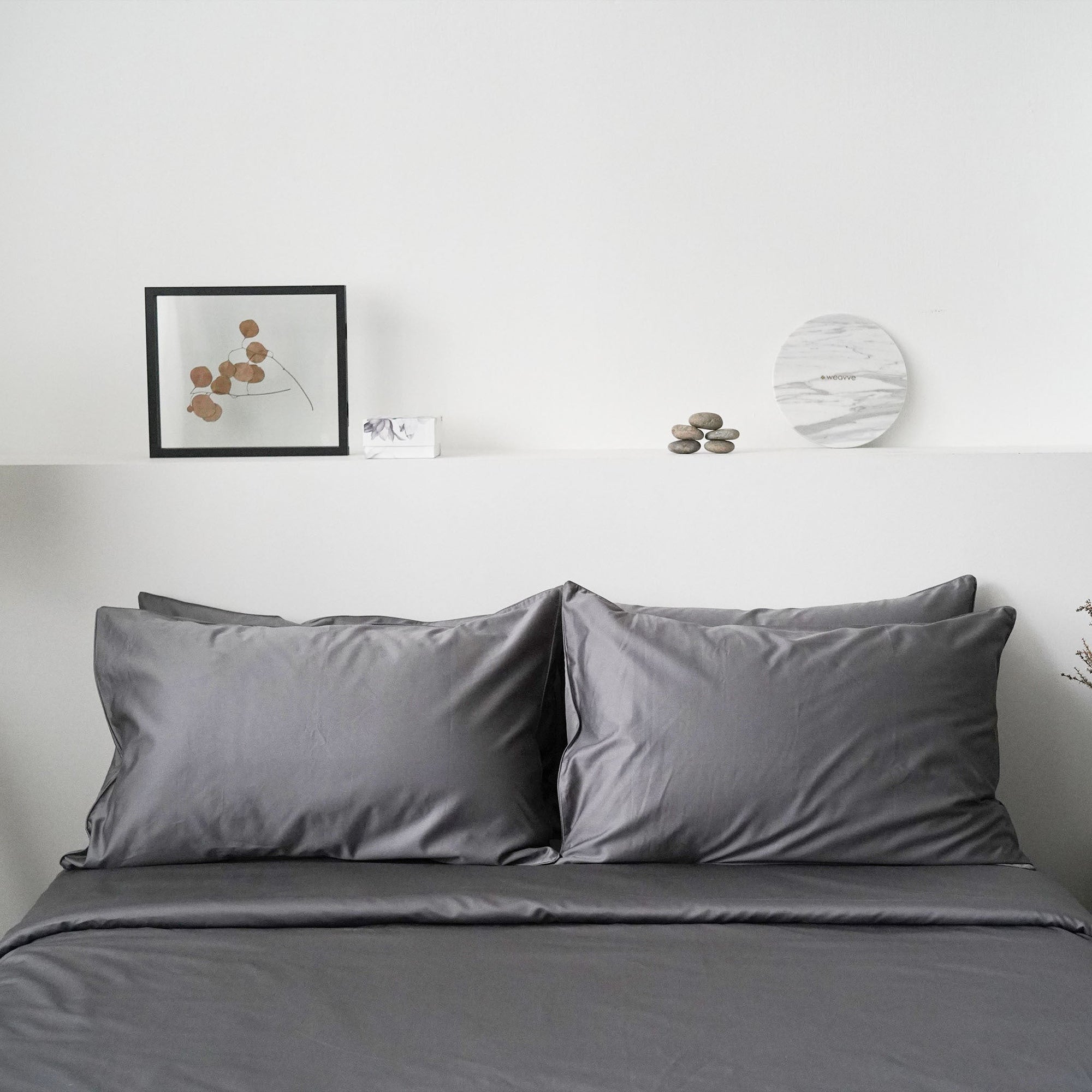 Persian Grey Cotton Bed Sheets Classic Set with Cotton Fitted Sheet, Cotton Pillow Case, Cotton Duvet Cover. Buy Persian Grey Bed Sheets at Weavve Home, Shop Egyptian Cotton Bed Sheets Singapore and Luxury Hotel Sheets. 600 High Thread Count Bed Sheet. 