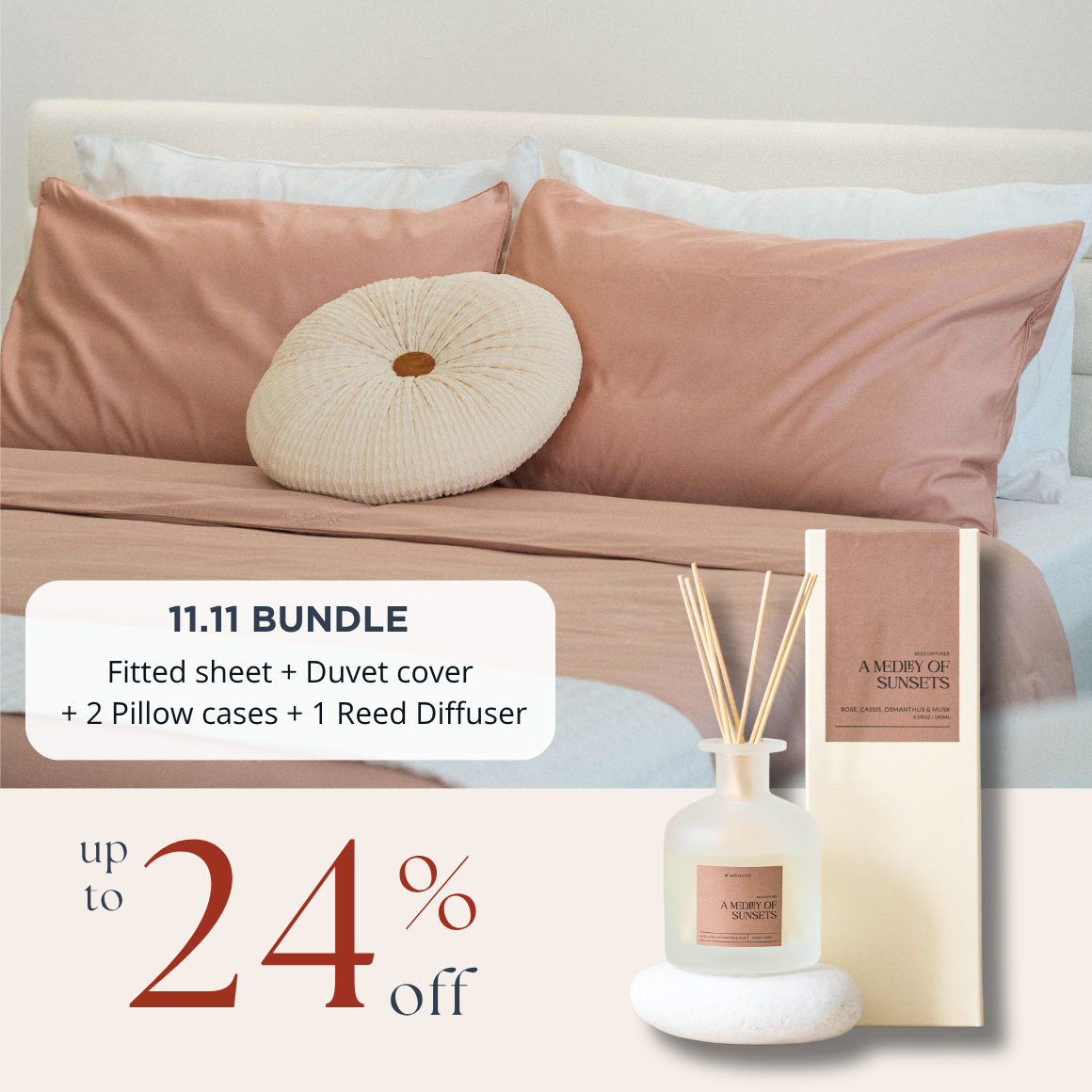 [11.11 SPECIAL] Mix & Match Cotton Classic Set + Reed Diffuser