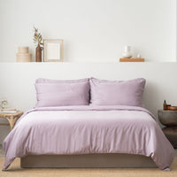 Lilac Mauve TENCEL Bed Sheets Classic Set with Tencel Fitted Sheet, Tencel Pillow Case, Tencel Duvet Cover. Buy Lilac MauveBed Sheets at Weavve Home, Best Bed Sheets Singapore and Luxury Hotel Sheets. 400 High Thread Count Bed Sheet. 