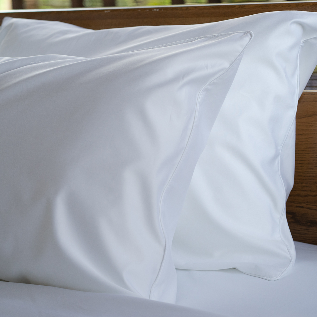 Soft &amp; buttery-smooth cotton sateen sheets. 600 thread count, 100% pure extra long staple cotton fibres. Cotton Pillow Case Pair from Singapore Weavve Home Cotton Collection.