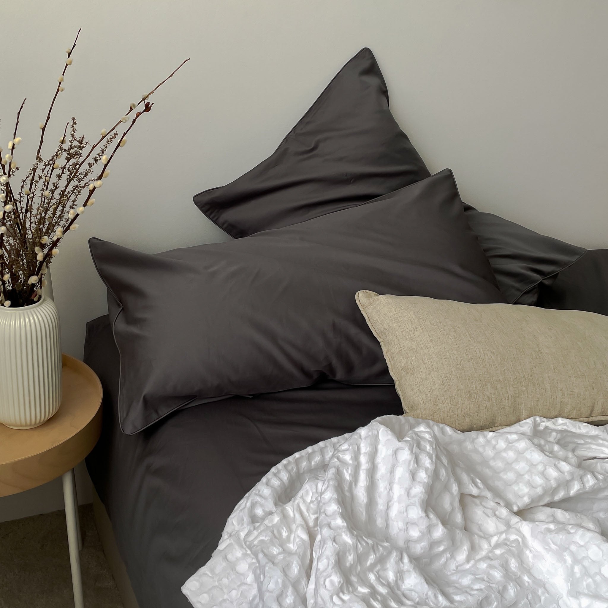 Grey fitted sheet deals