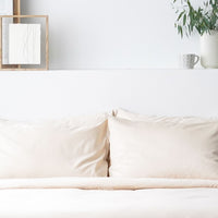 Sandshell Cotton Bed Sheets Fitted Sheet Set with Tencel fitted sheet, Tencel Pillow Case, Tencel Duvet Cover. Buy Sandshell Tencel Fitted bed sheet set at Weavve Home, Shop Egyptian Cotton Bed Sheets Singapore and Luxury Hotel Sheets. 400 High Thread Count Bed Sheet. 